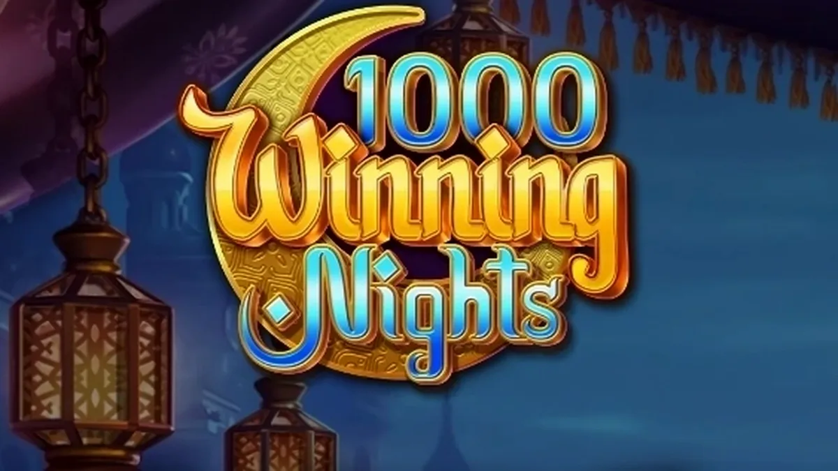 Tampilan visual slot 1000 Winning Nights dengan latar belakang malam yang elegan