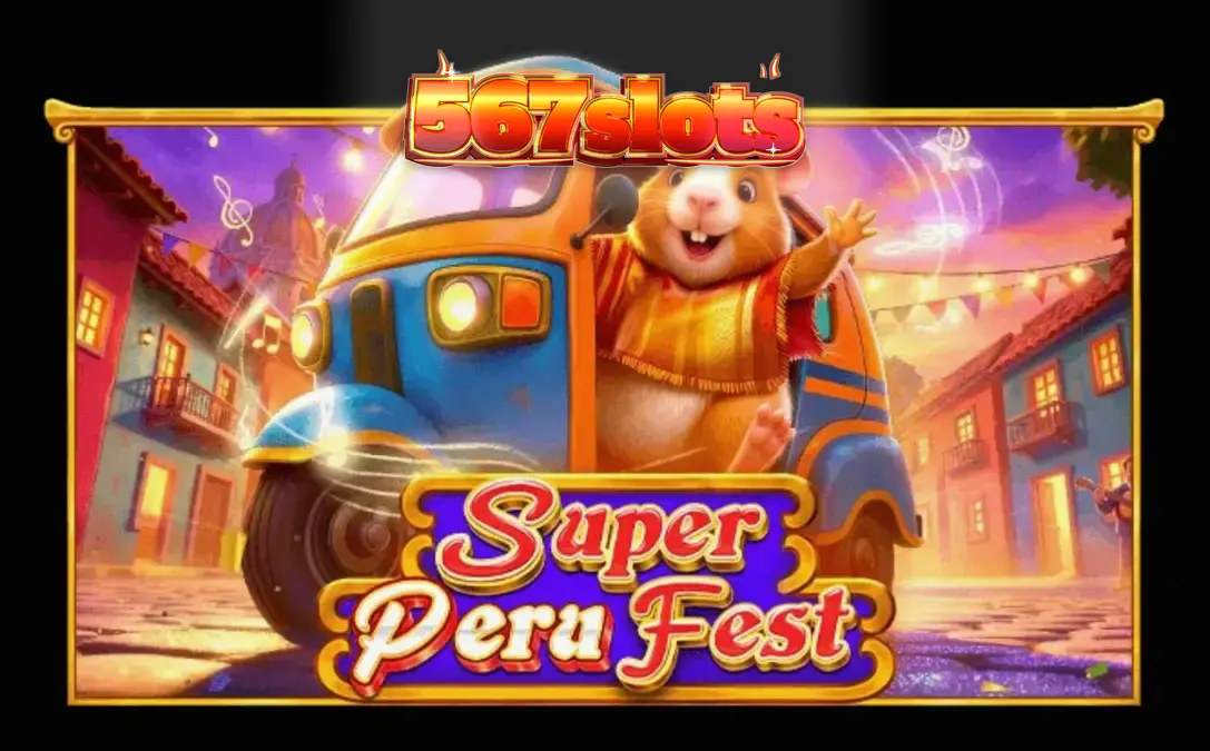 Suasana meriah dalam permainan slot Super Peru Fest dengan elemen budaya Amerika Selatan